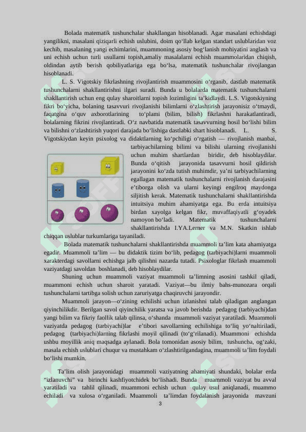 MAKTABGACHA TA’LIM TASHKILOTLARIDA KATTA GURUH YOSHIDAGI BOLALARNING MATEMATIK TASAVVURLARINI SHAKLLANTIRISH 3