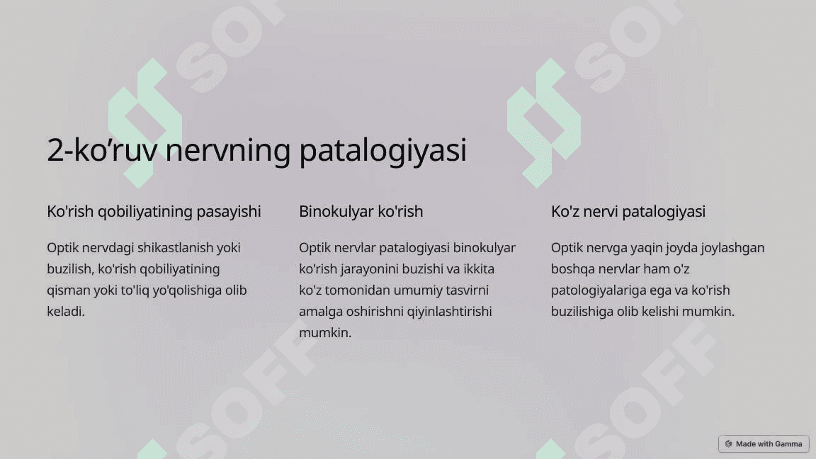 12 juft bosh miya nervlari Crainal Nervlarning Patalogiyasi 5