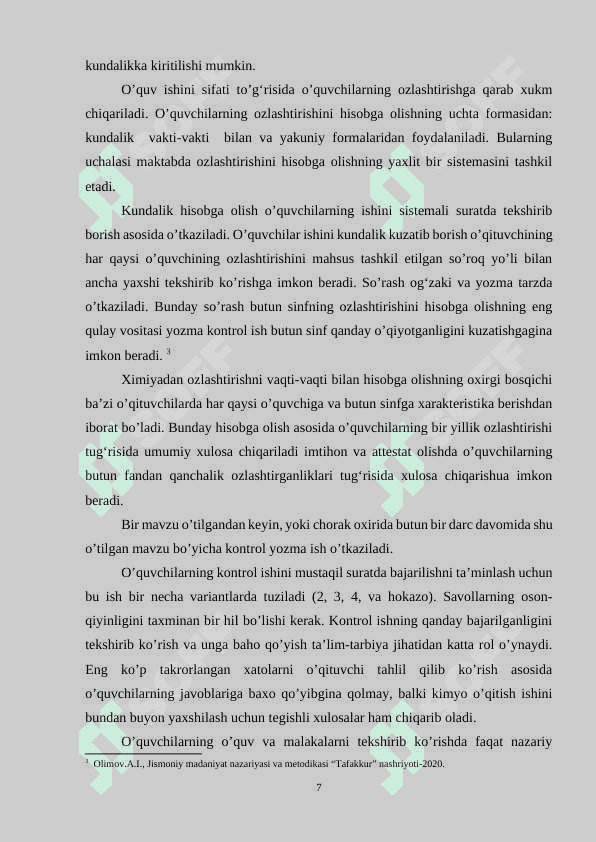 Jismoniy tarbiya darsida o'quv,sinfdan tashqari va maktabdan tashqari ishlari 7