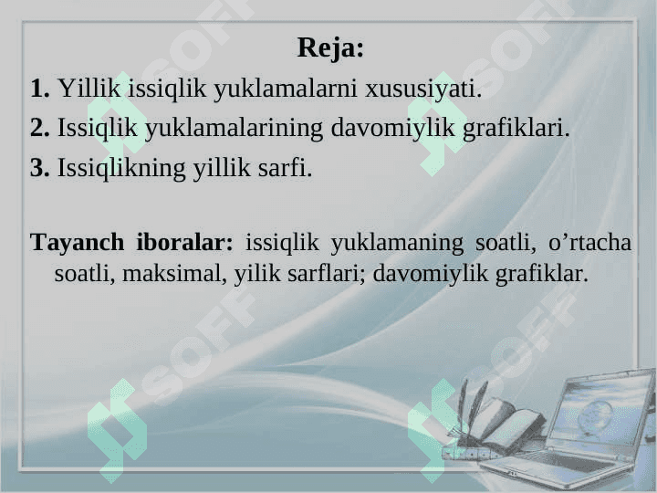 Issiqlik yuklamasining davomiylik grafigi 3