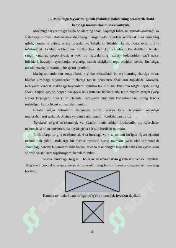 MAKTABGACHA TA’LIM TASHKILOTLARIDA MAKTABGA TAYYORLOV GURUH YOSHIDAGI BOLALARNING MATEMATIK TASAVVURLARINI SHAKLLANTIRISH 6