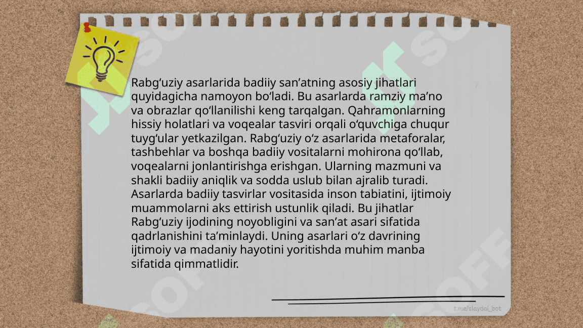 Mavzu: "Qissasi Rabgʻuziy"da kichik janrlar  badiiyati 4