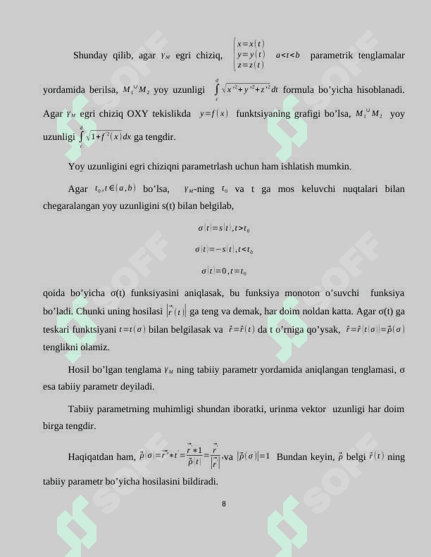 Egri chiziqning kesishishi     KURS ISHI.docx 8