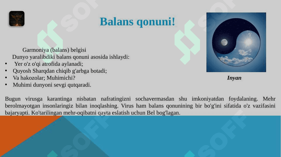 BORLIQ QONUNLARI. SHUKRONALIK MO`JIZALARI 8