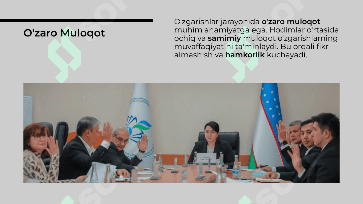Maktabda o'zgarishlarga qarshi bo'lgan xodimlar bilan samarali ishlash 7