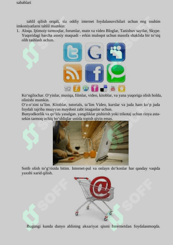 Media maydon va internet imkoniyatlari 2