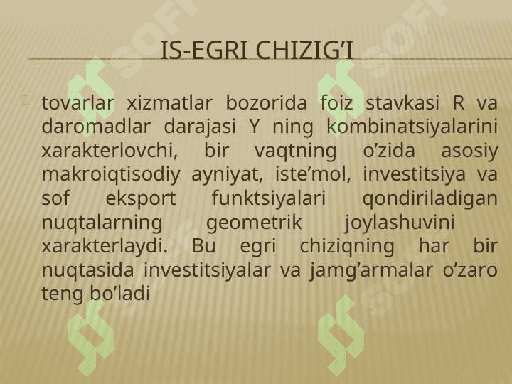IS-LM modelining shakllanishi va tadbiqi 6