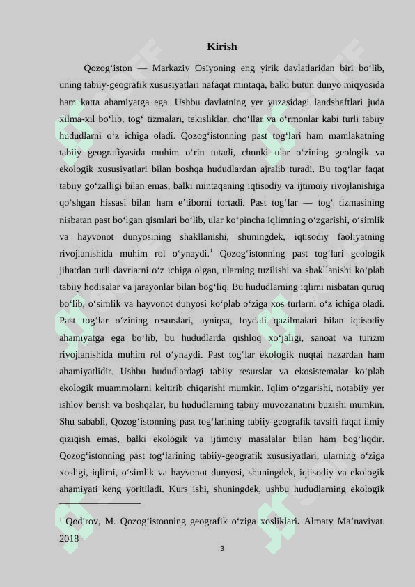 Qozogʻiston past togʻlariga tabiiy geografik tavsif 3