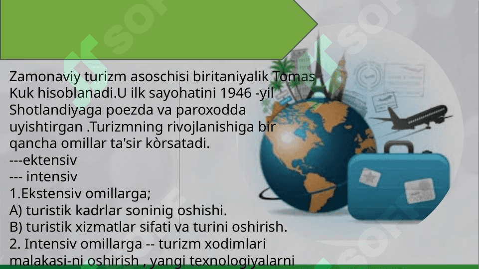Mavzu: Turizm sohasi rivojlanishi-
ning  xorij tajribasi. 2