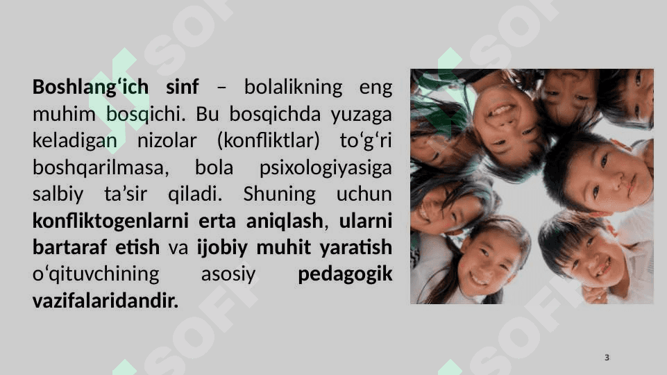 Boshlang'ich sinflarda konfliktogenlar. 3