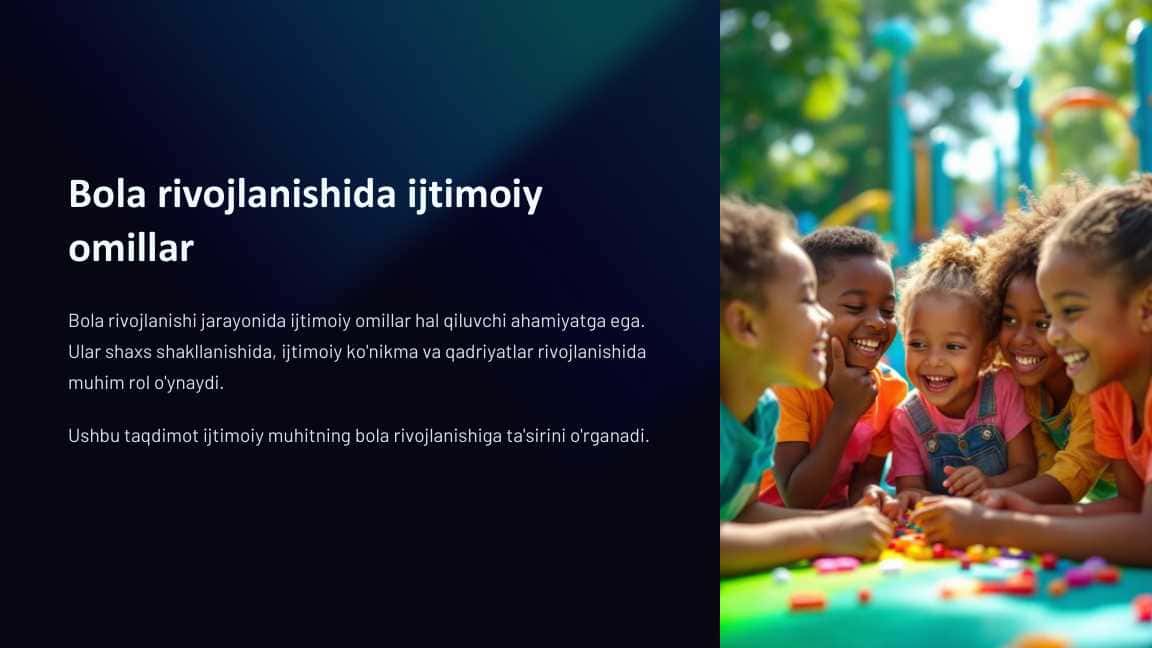 Bola rivojlanishida ijtimoiy omillar