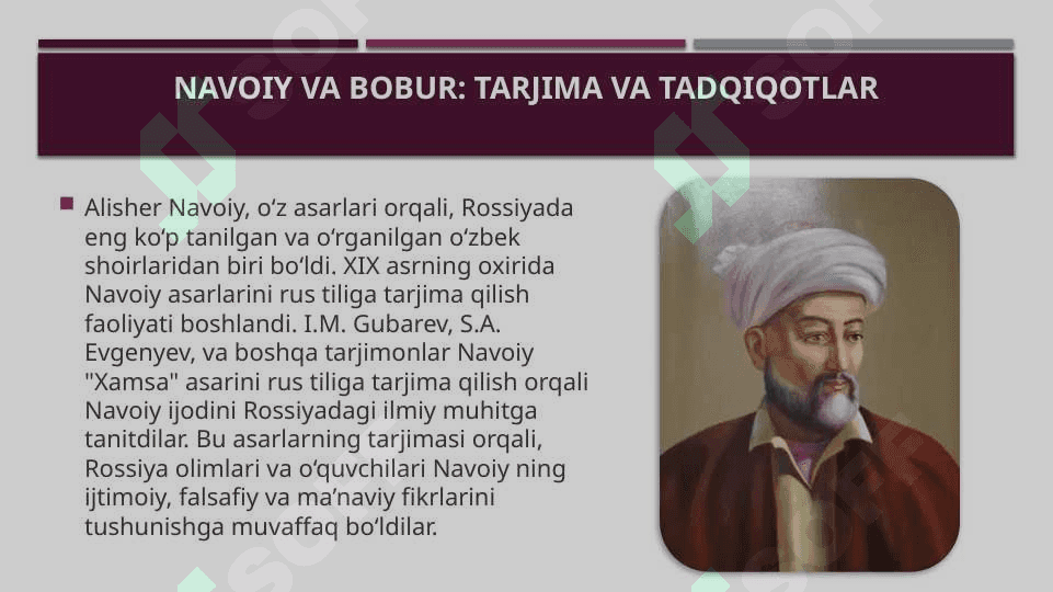 O'zbek mumtoz adabiyotining Rossiya va Yevropada oʻrganilishi 7