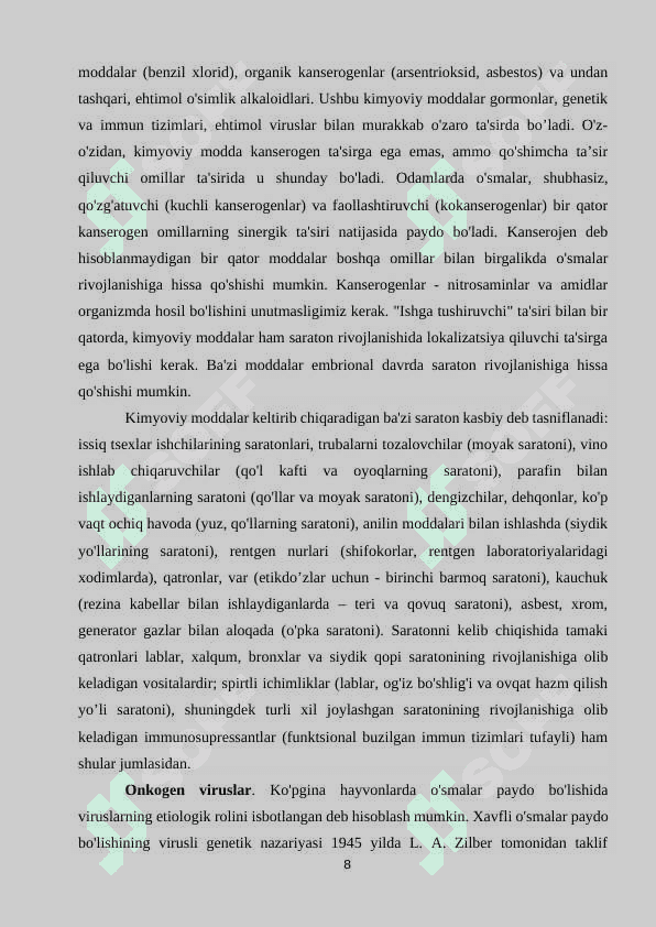 KLINIK ONKOLOGIYA O’quv qo’llanma 8