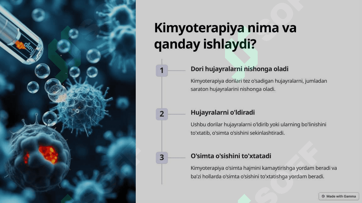 Onkologiyada ishlatiladigan dorilar. Kimyoterapiya 3