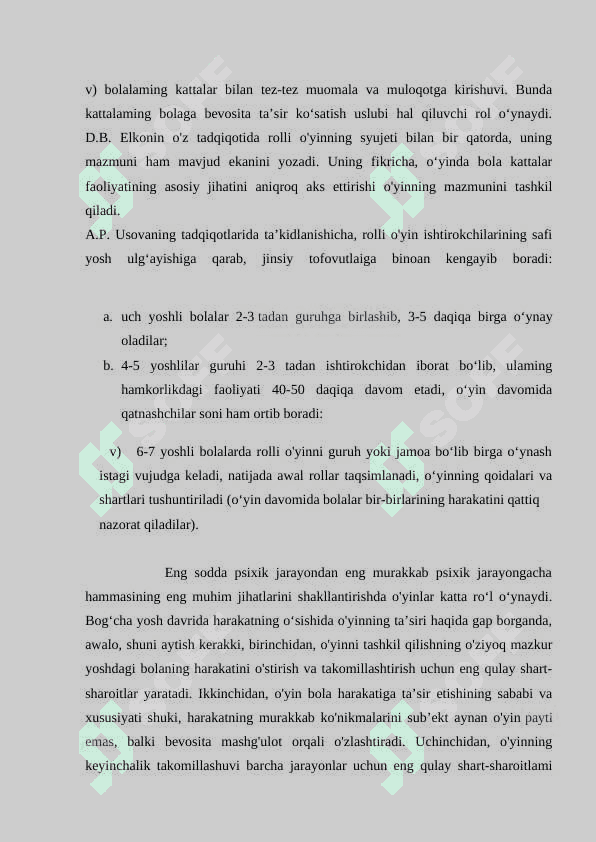 Oʻyin -bogʻcha yoshida yetakchi faoliyat sifatida.Oʻyin faoliyati nazariyasi 4