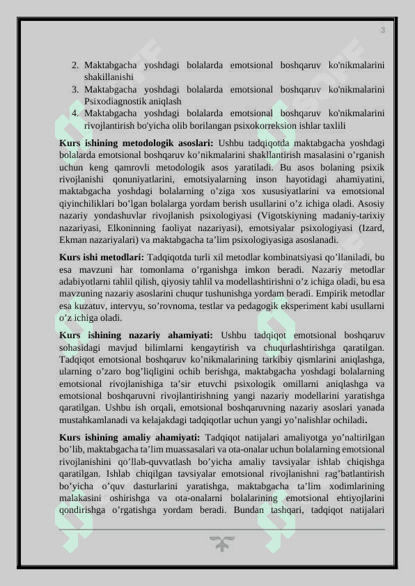 Maktabgacha yoshdagi bolalarda emotsional boshqaruv ko'nikmalarini shakllantirishning psixologik xususiyatlari 3