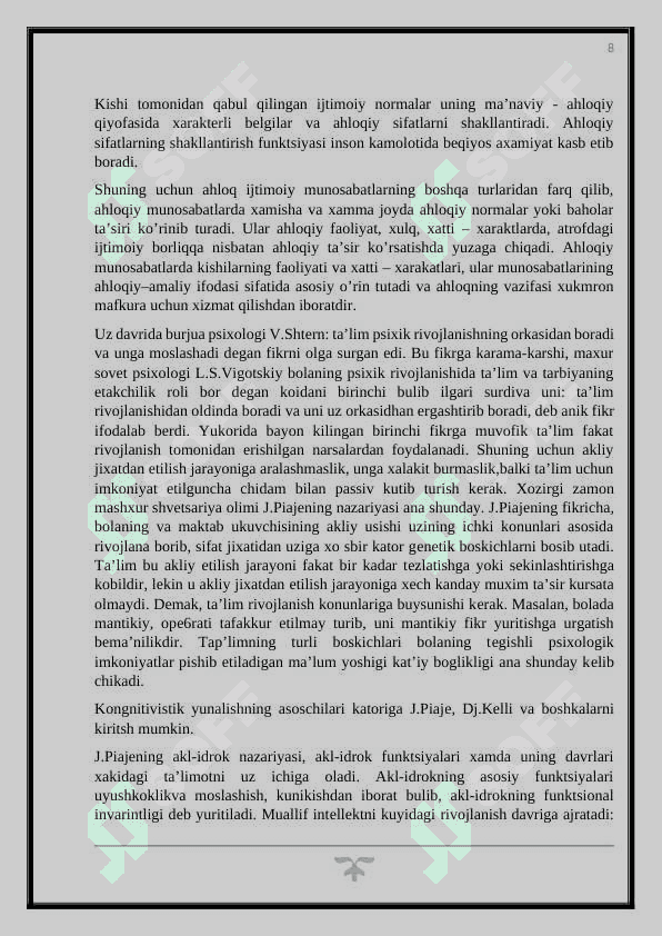 Maktabgacha yoshdagi bolalarda emotsional boshqaruv ko'nikmalarini shakllantirishning psixologik xususiyatlari 8