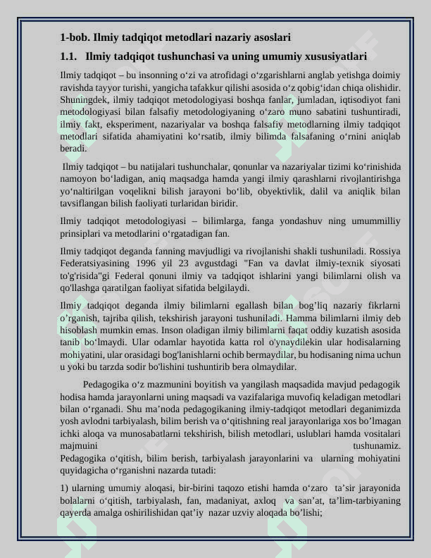 Ilmiy tadqiqot metodlari tasnifi. 5