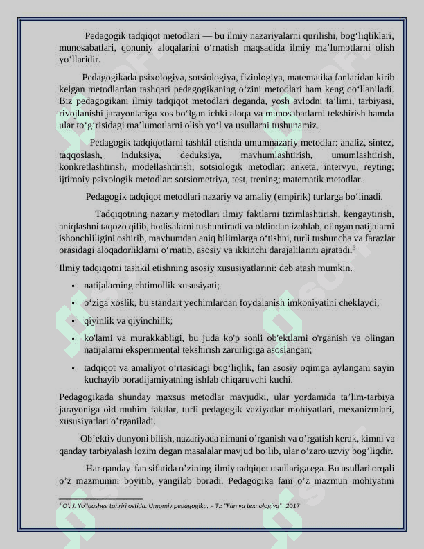 Ilmiy tadqiqot metodlari tasnifi. 7