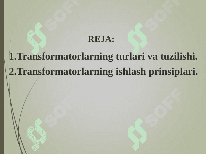 Transformatorlarning turlari, tuzilishi va ularning montaji 2