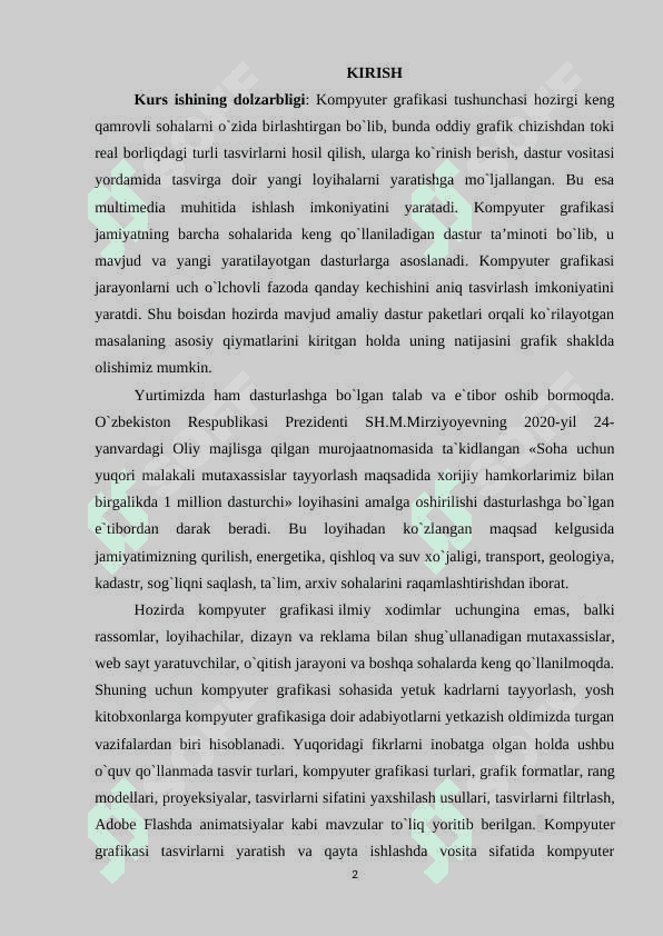 ADOBE PHOTOSHOP DASTURNING GRAFIK OB’YEKTLARDA RANGLAR BILAN ISHLASH 2