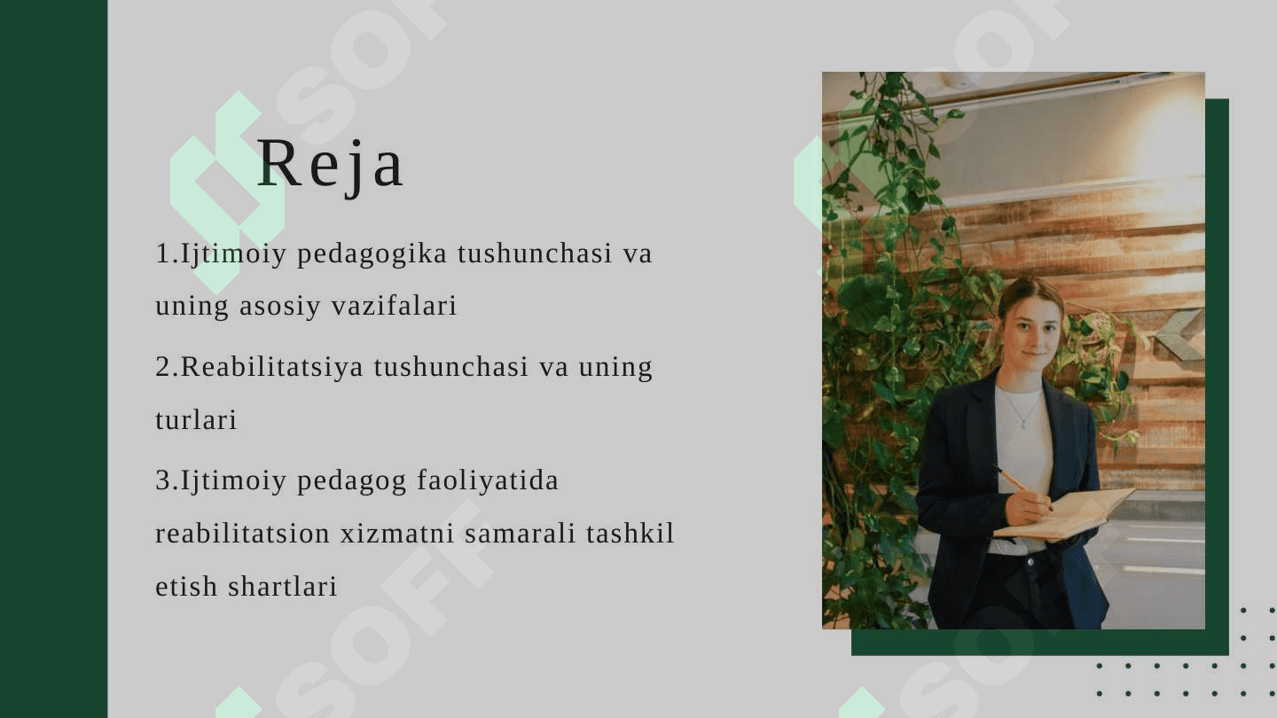 Ijtimoiy pedagogning reabilitatsion xizmati modeli va mexanizmi. 2