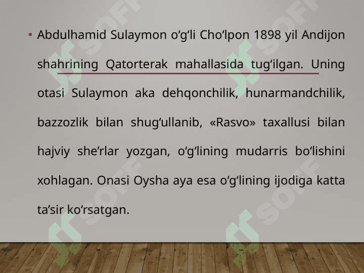 ABDULHAMID CHO’LPON 2