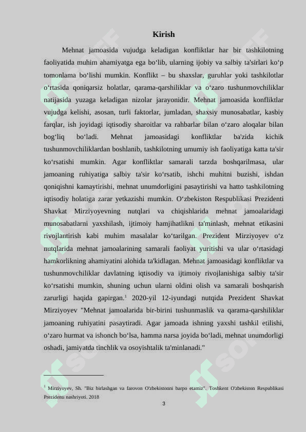 Mehnat jamoasida vujudga kelishi mumkin bo'lgan konfliktlar 3
