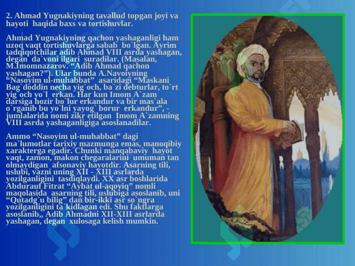 Ahmad Yugnakiy hayoti va ijodi 4