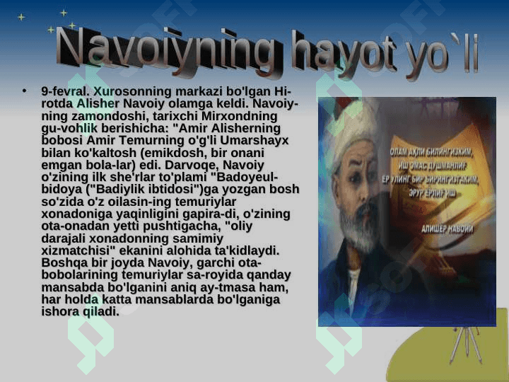 Alisher Navoiy ijodida ta`lim - tarbiya masalalari 3