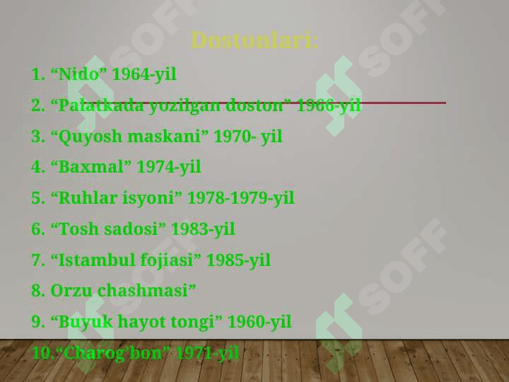 Erkin Vohidovning hayoti va ijodi. She’riyati 5