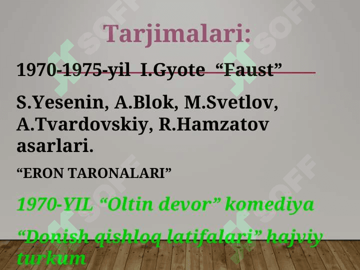 Erkin Vohidovning hayoti va ijodi. She’riyati 8