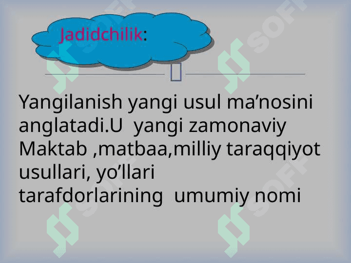 Jadidchilarning ma’rifatparvarlik harakatlari va uning xalq manaviyatini ko’tarishda tutgan o’rni. 2