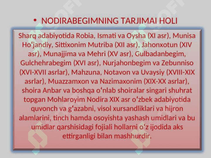 Nodira hayoti va ijodi 7