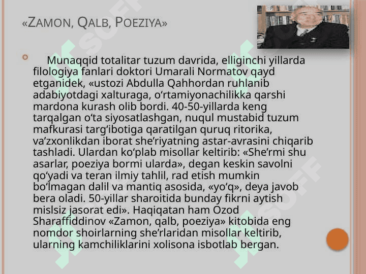 Ozod  Sharafiddinovning hayoti va ijodi 7