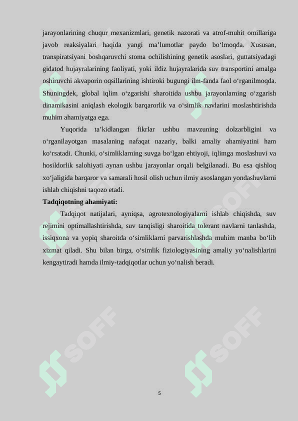 Ildizbosimi,guttatsiya,transpirasiya  va ularning fiziologik ahamiyati 5