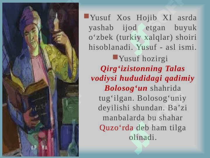 Yusuf Xos Hojib 3