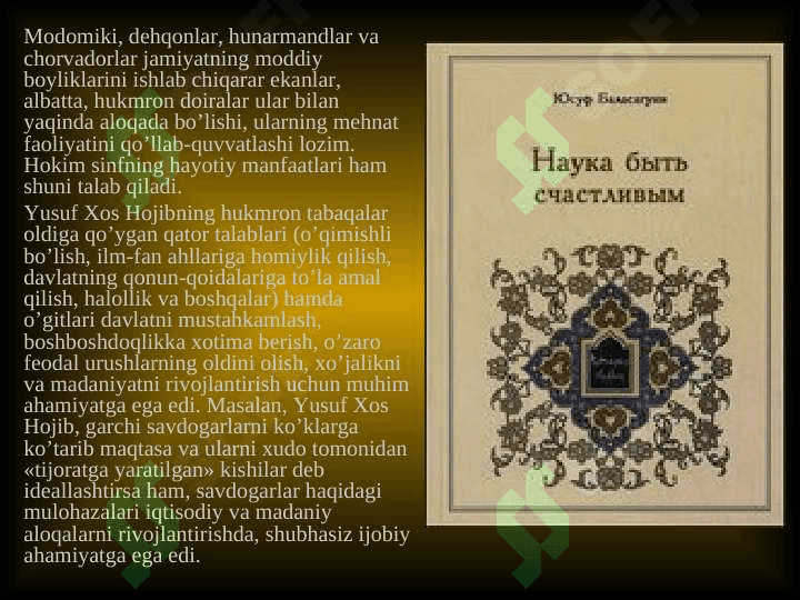 Yusuf Xos Xojib “Qutadg’u bilig” asari 8