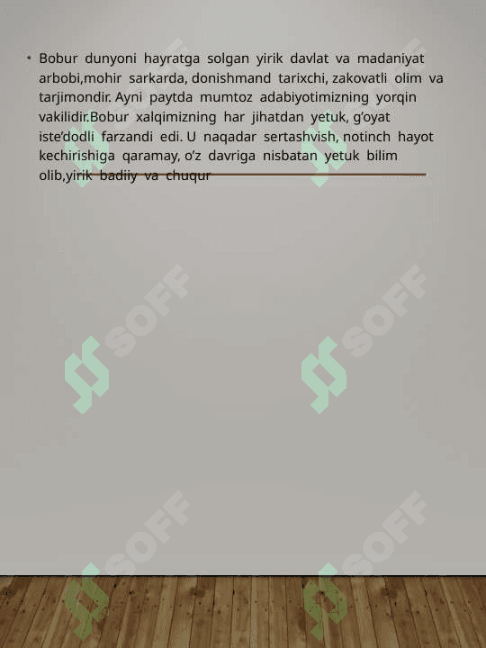 Zahiriddin Muhammad  Boburning hayoti va ijodi 4