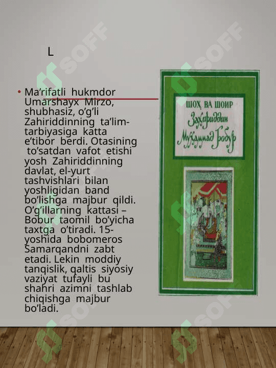 Zahiriddin Muhammad  Boburning hayoti va ijodi 7