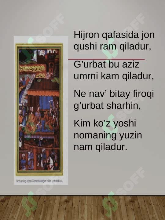 Zahiriddin Muhammad  Boburning hayoti va ijodi 8
