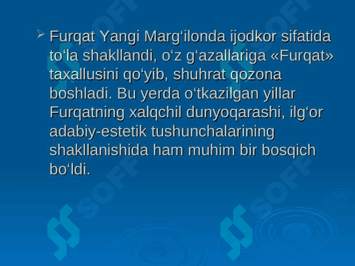 Zokirjon Xolmuhammad o`g`li Furqat 5