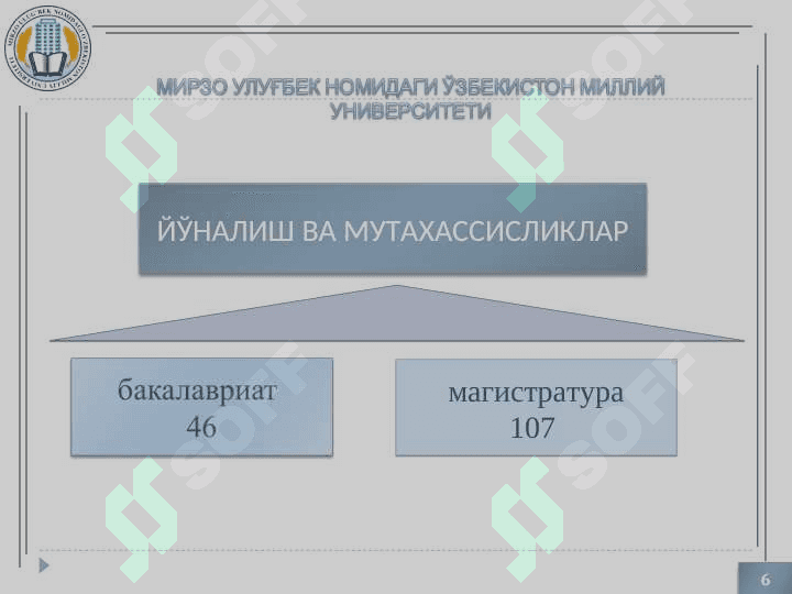 Мирзо Улуғбек номидаги Ўзбекистон Миллий университети 6