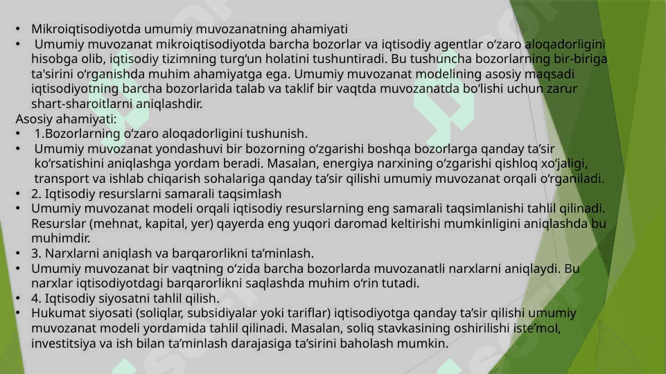 Umumiy muvozanat va samaradorlik 5