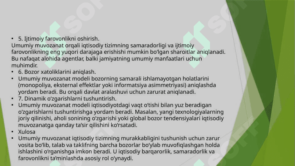 Umumiy muvozanat va samaradorlik 6