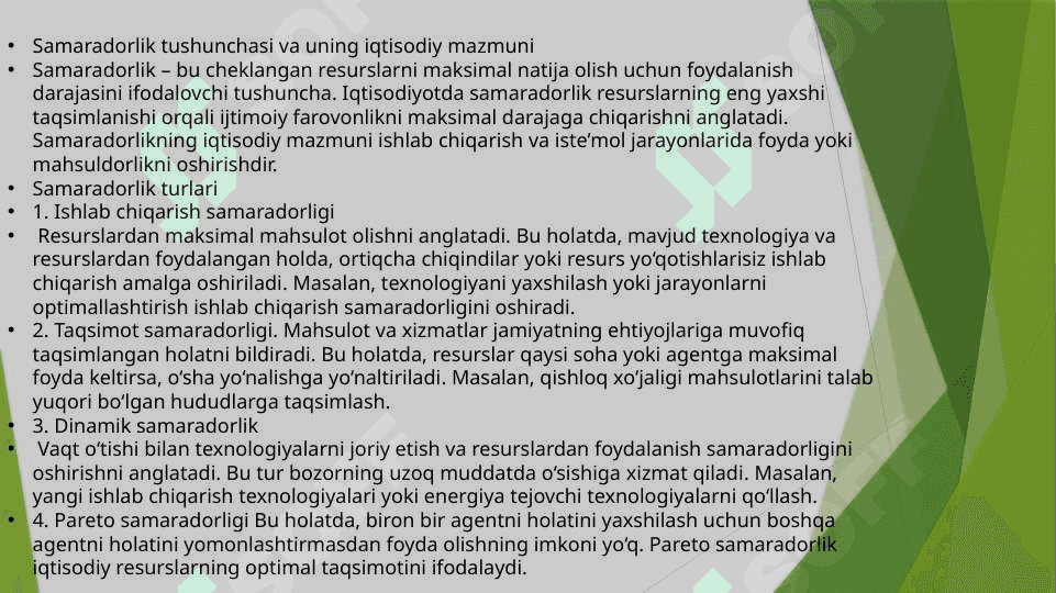 Umumiy muvozanat va samaradorlik 7