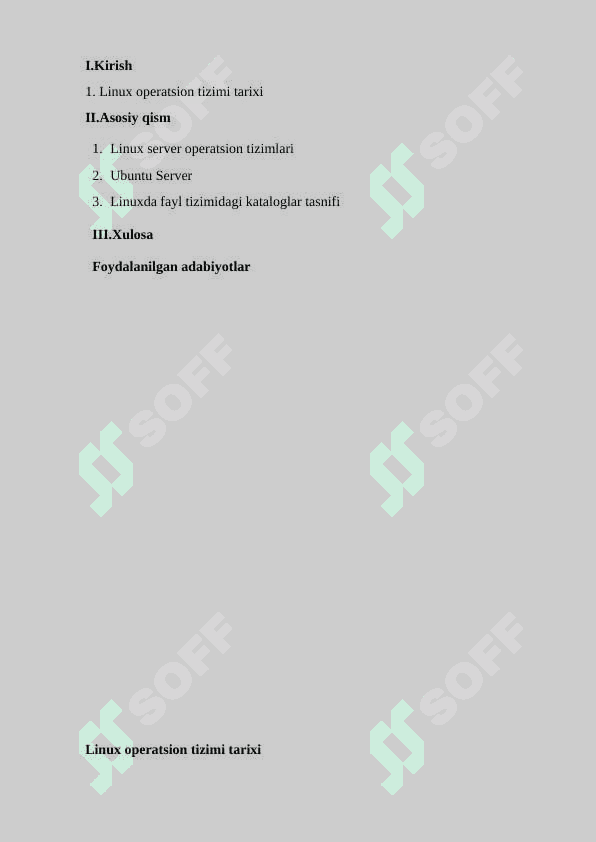 Linux Server operatsion tizimlari. Ubuntu Server 2