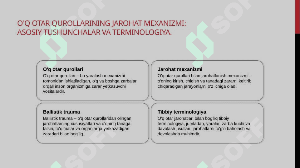 O’q otar qurollardan jarohatlanish mexanizmi 3
