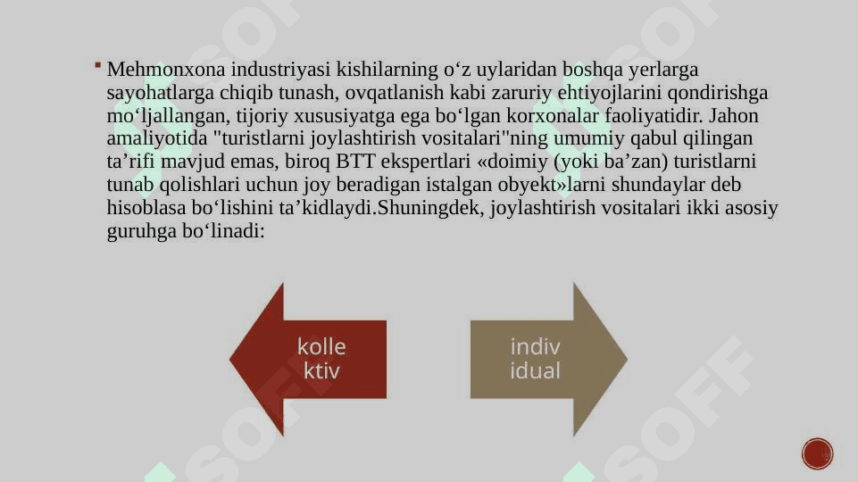 Mehmonxonalar tasnifi va turlari 3