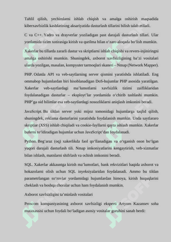 Axborot xavfsizligi sohasida ish boshlash mavzusida 4